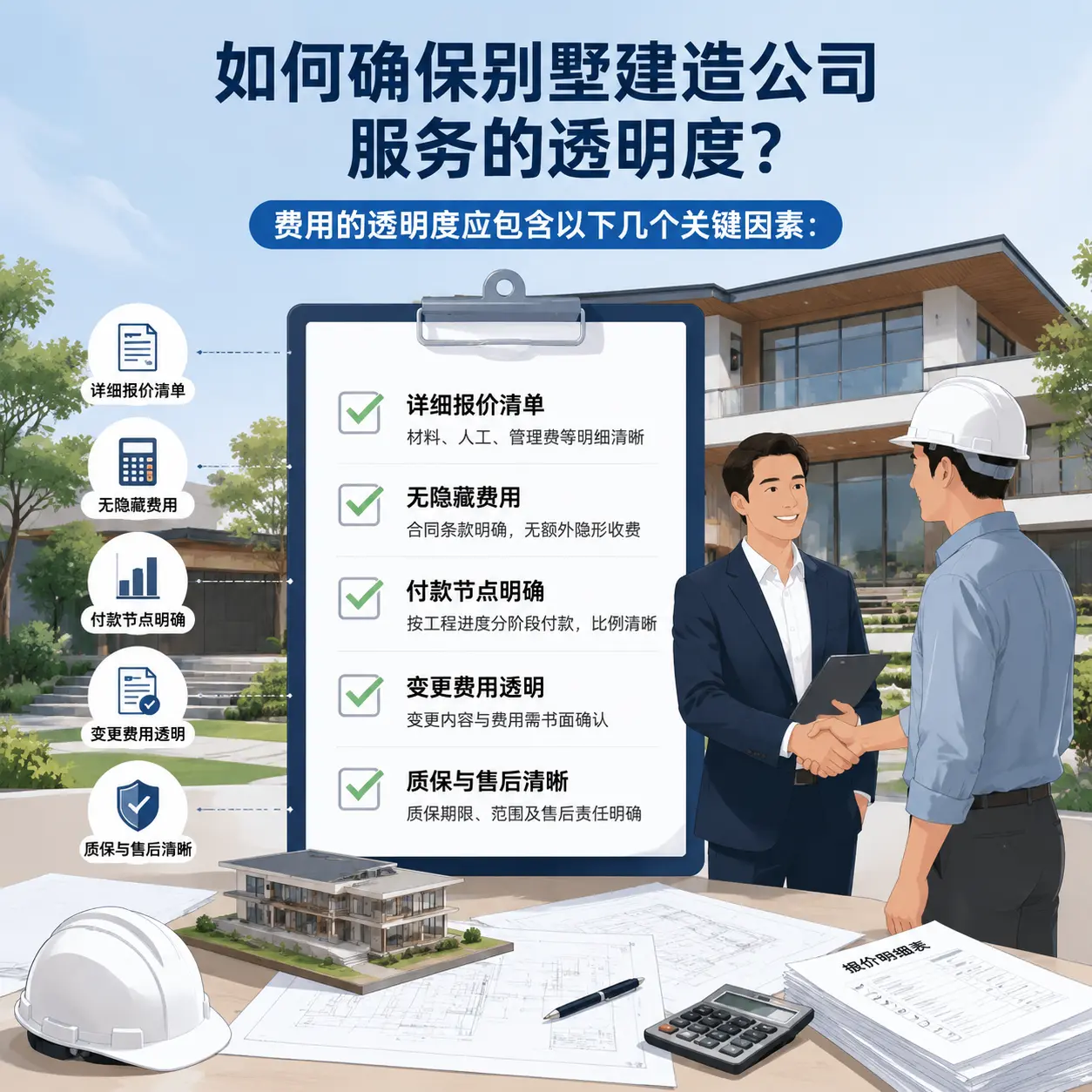 在 修文 如何确保别墅建造公司服务的透明度？