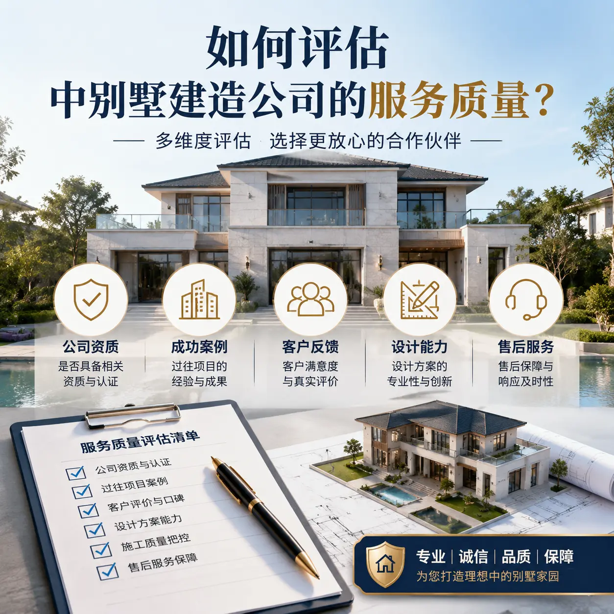 如何评估 修文 中别墅建造公司的服务质量?