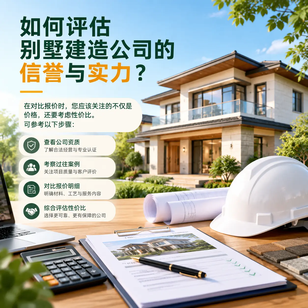 如何评估 修文 别墅建造公司的信誉与实力?
